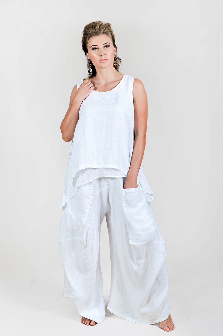 Jo Pant white front view