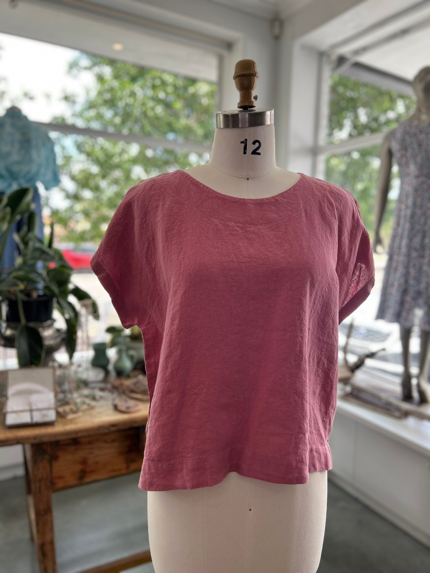 
                  
                    Shelly Linen Top Round Neck
                  
                