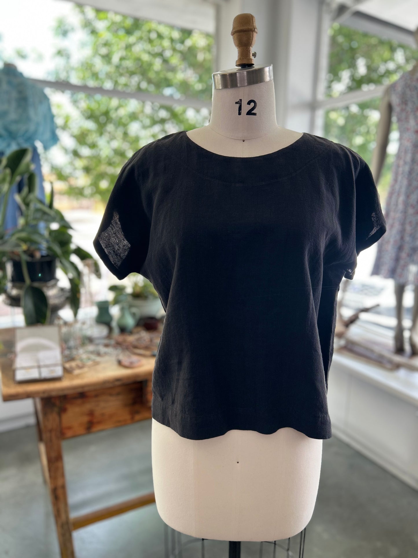 
                  
                    Shelly Linen Top Round Neck
                  
                
