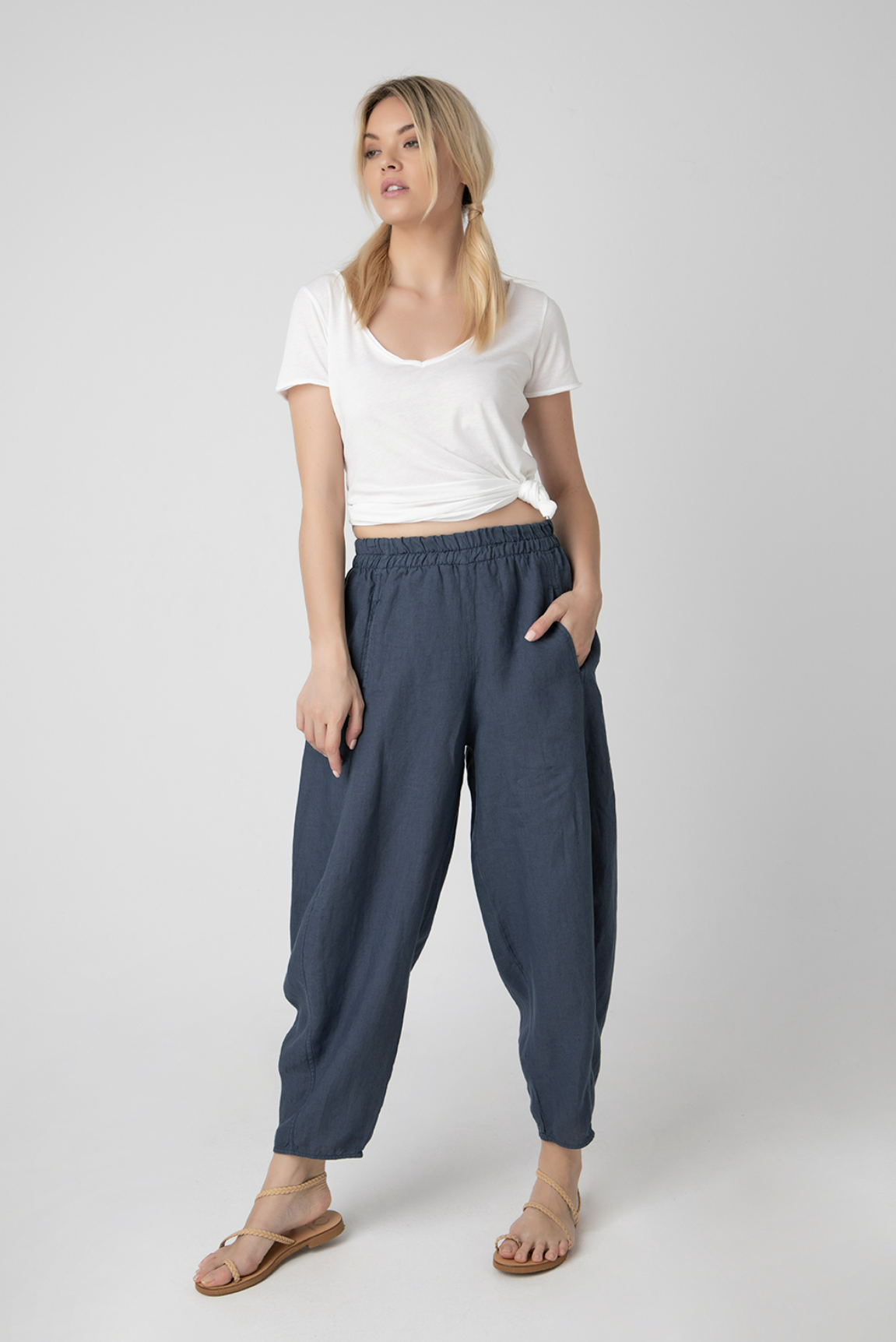 
                  
                    Genie Pant Navy front view
                  
                