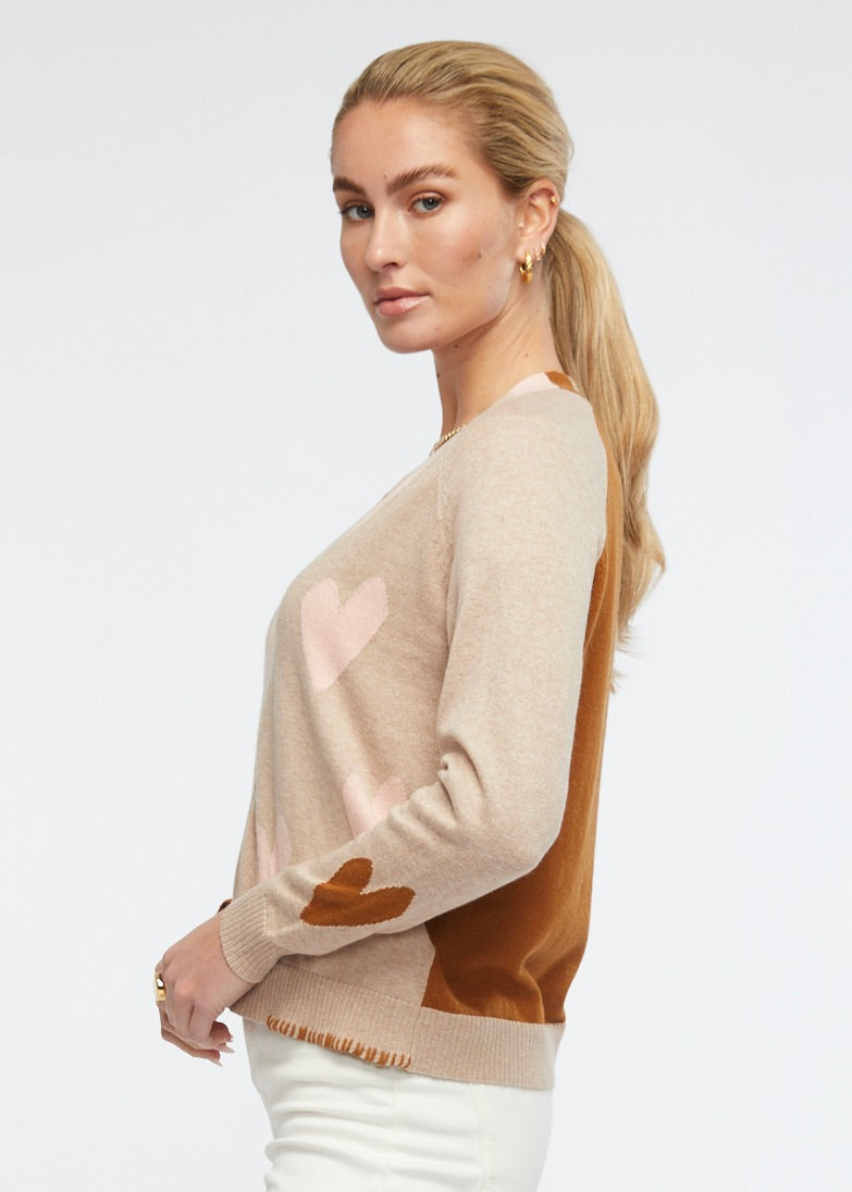 Hearts for your Cardi Zaket & Plover Cashmere and Cotton knit cardigan