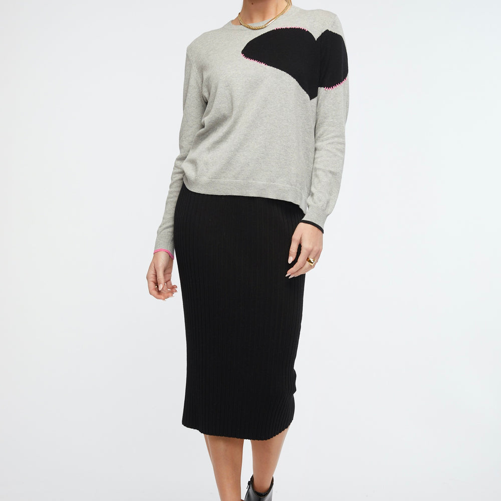
                  
                    Hearts patch jumper by Zaket & Plover in Marl
                  
                