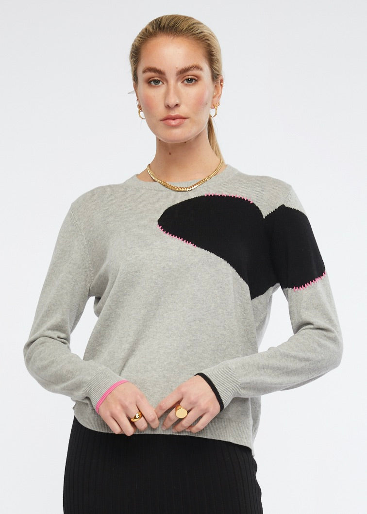 
                  
                    Hearts patch jumper by Zaket & Plover in Marl
                  
                
